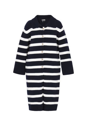 DREIMASTER Strickjacke dark navy offwhite