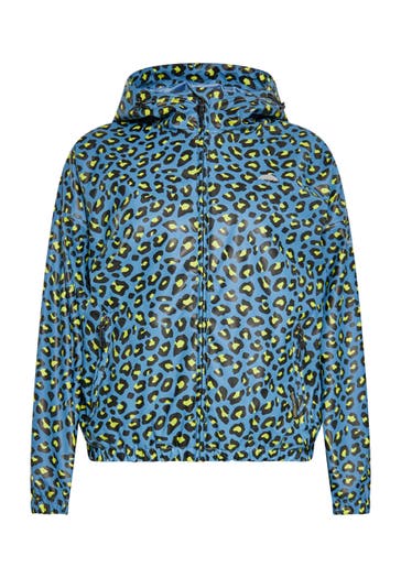 SCHMUDDELWEDDA Regenjacke Stahlblau Limette Leo