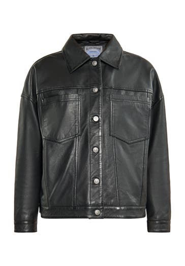 DREIMASTER Lederjacke Schwarz