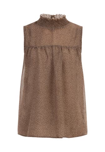 DREIMASTER Casual-Bluse Braun Wollweiss