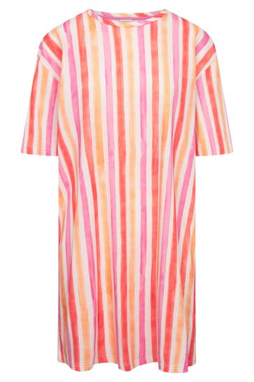 RÖSCH Nachthemd - orange gestreift