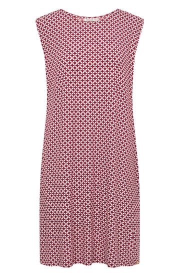 FÉRAUD Strandkleid im minimalistischen Grafikdruck Rot -