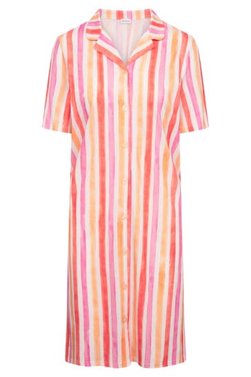 RÖSCH Nachthemd - orange gestreift