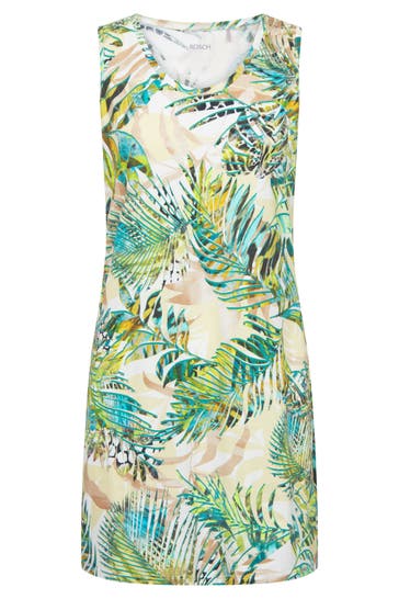 RÖSCH Freizeitkleid Ärmellos im exotischen Palmendruck Baumwolle/Elasthan -