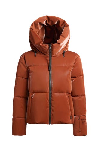 KHUJO Jacke AUDREY SHINY SIENNA BROWN