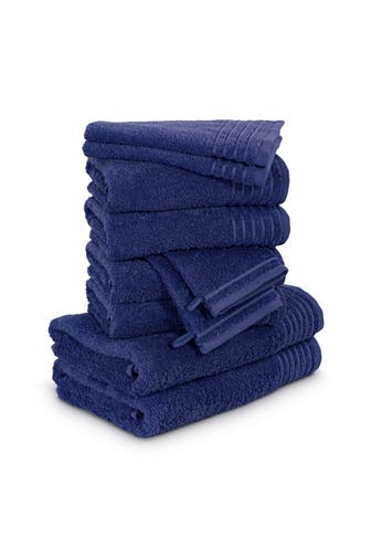MÖVE Handtuch 2x 20x15 cm + 2x 30x50 cm + 4x 50x100 cm + 2x 67x140 cm deep sea