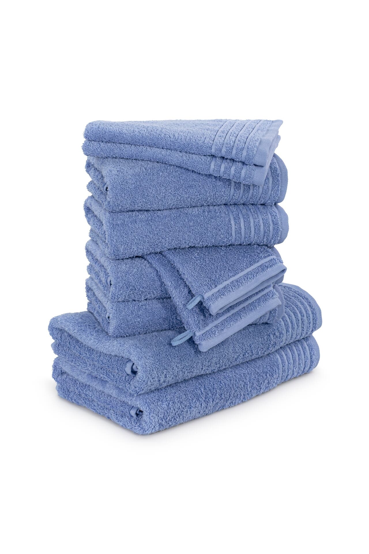 MÖVE Handtuch 2x 20x15 cm + 2x 30x50 cm + 4x 50x100 cm + 2x 67x140 cm cornflower, Bild 1