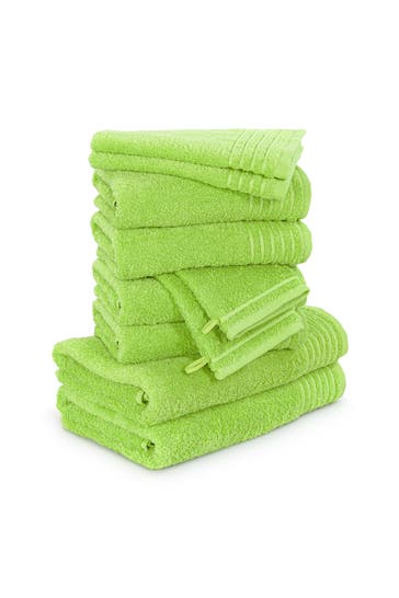 MÖVE Handtuch 2x 20x15 cm + 2x 30x50 cm + 4x 50x100 cm + 2x 67x140 cm wild lime