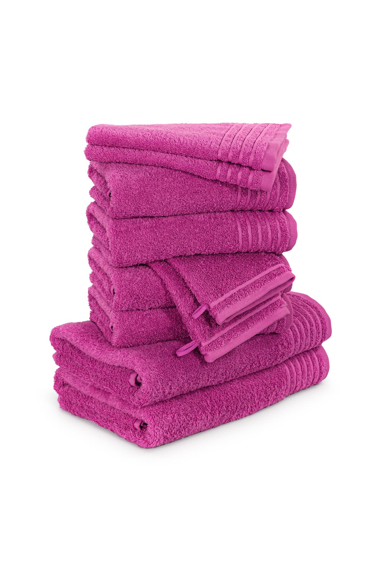 MÖVE Handtuch 2x 20x15 cm + 2x 30x50 cm + 4x 50x100 cm + 2x 67x140 cm raspberry, Bild 1