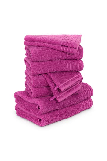 MÖVE Handtuch 2x 20x15 cm + 2x 30x50 cm + 4x 50x100 cm + 2x 67x140 cm raspberry