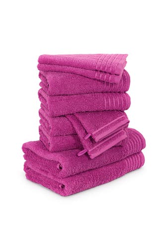 MÖVE Handtuch 2x 20x15 cm + 2x 30x50 cm + 4x 50x100 cm + 2x 67x140 cm raspberry