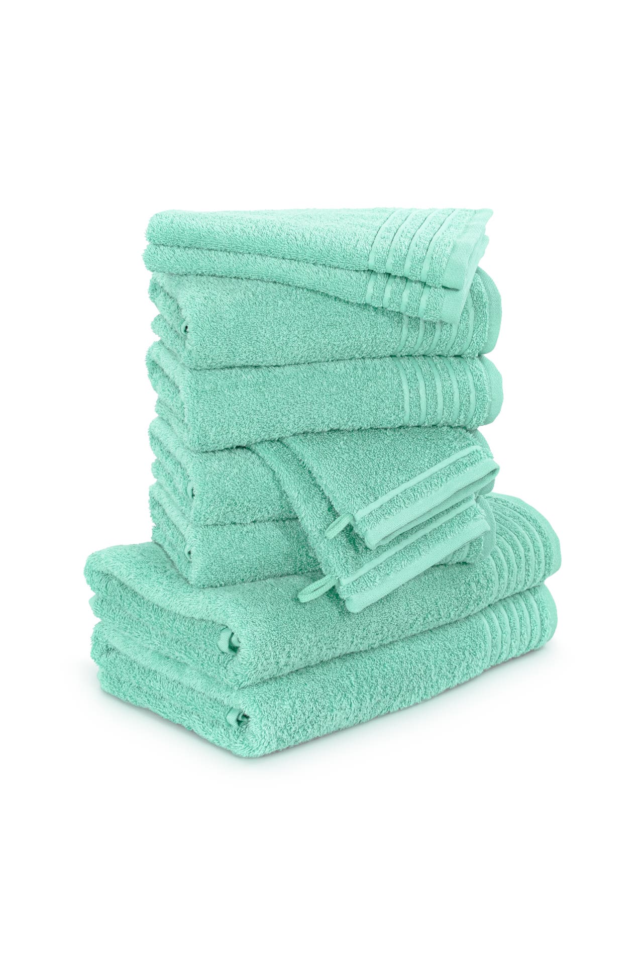 MÖVE Handtuch 2x 20x15 cm + 2x 30x50 cm + 4x 50x100 cm + 2x 67x140 cm jelly mint, Bild 1