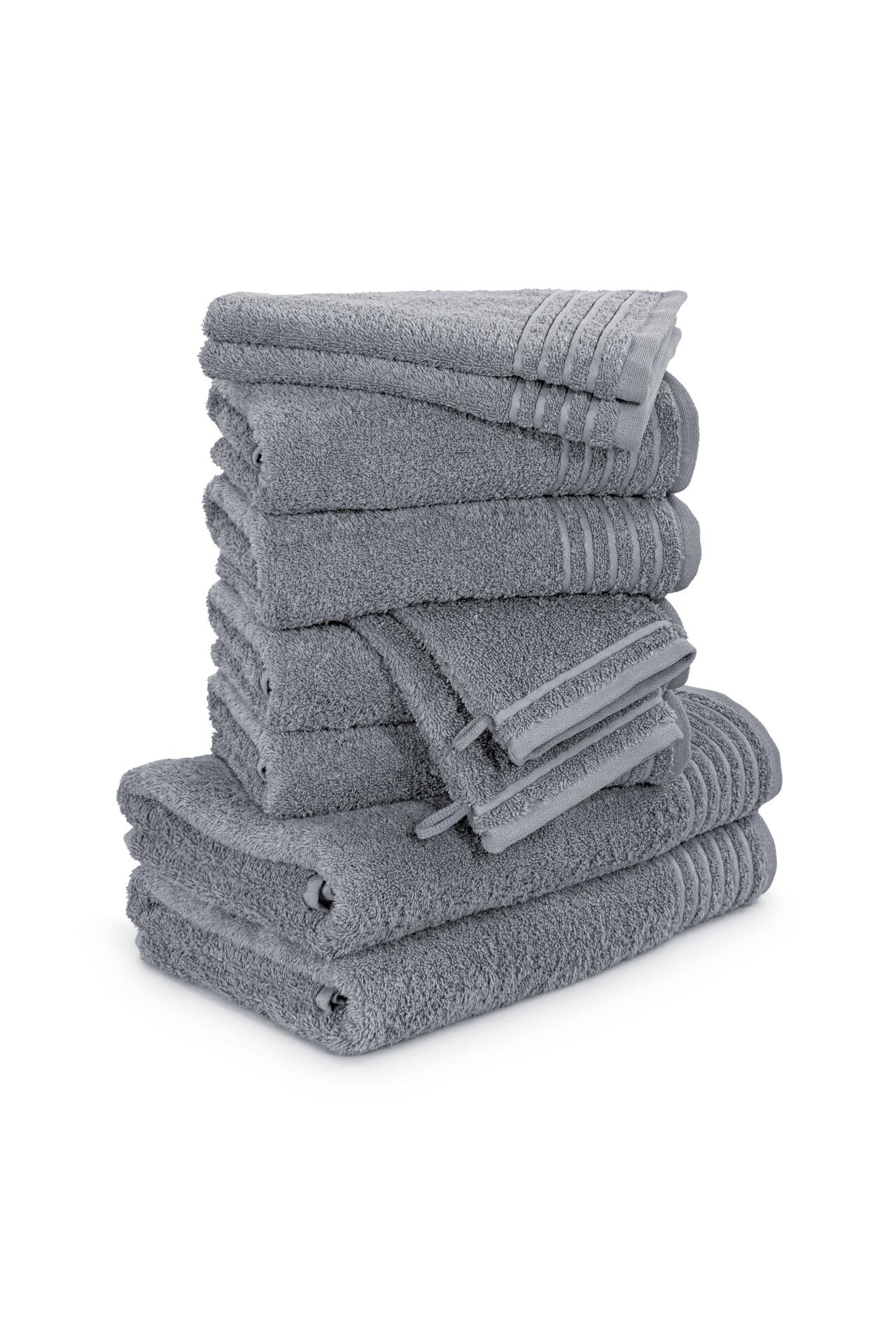 MÖVE Handtuch 2x 20x15 cm + 2x 30x50 cm + 4x 50x100 cm + 2x 67x140 cm stone, Bild 1