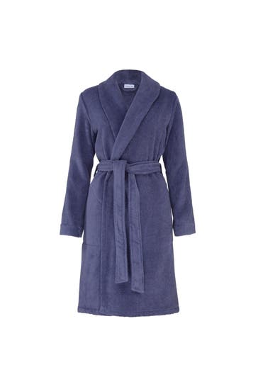 MÖVE Bademantel Schalkragenmantel blueberry