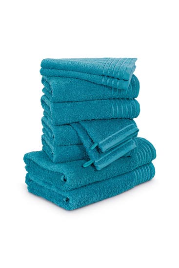 MÖVE - Handtuch 2x 20x15 cm + 2x 30x50 cm + 4x 50x100 cm + 2x 67x140 cm lagoon