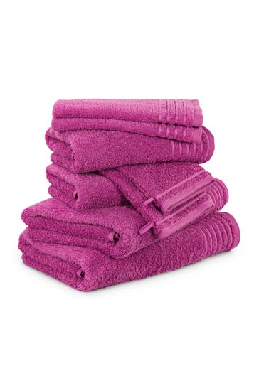 MÖVE Handtuch 2x 20x15 cm + 2x 30x50 cm + 2x 50x100 cm + 2x 67x140 cm raspberry