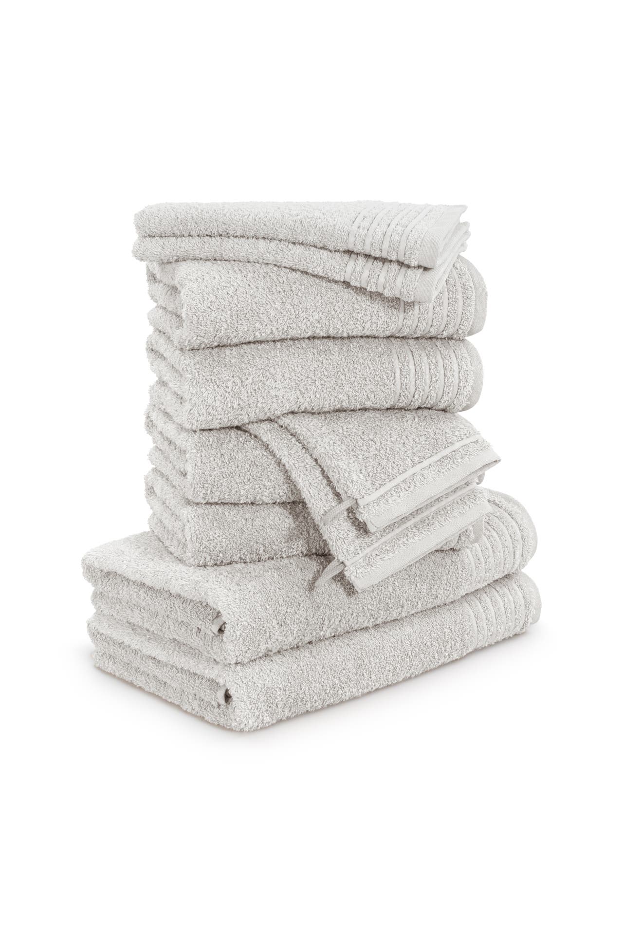 MÖVE Handtuch 2x 20x15 cm + 2x 30x50 cm + 4x 50x100 cm + 2x 67x140 cm grey, Bild 1