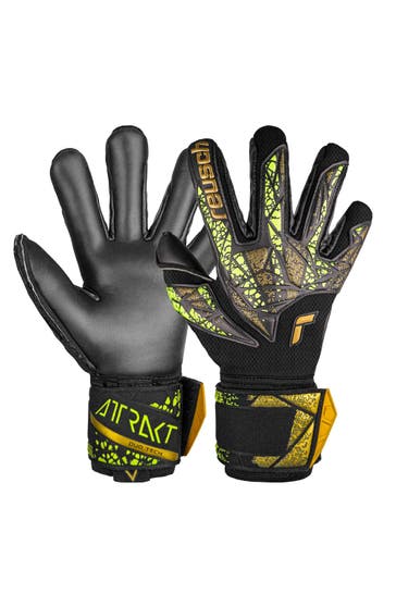 REUSCH Handschuhe Attrakt Duo Finger Support schwarz-gold