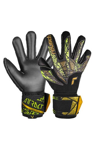 REUSCH Handschuhe Attrakt Duo Finger Support schwarz-gold