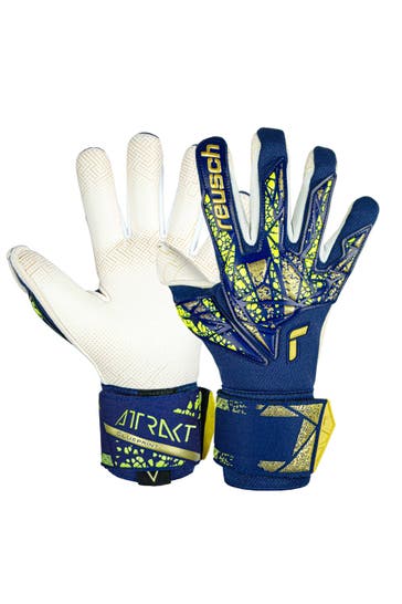 REUSCH Handschuhe Attrakt Gold X GluePrint blau-gold