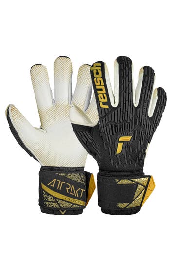 REUSCH Handschuhe Attrakt Freegel Gold X GluePrint Finger Support schwarz-gold