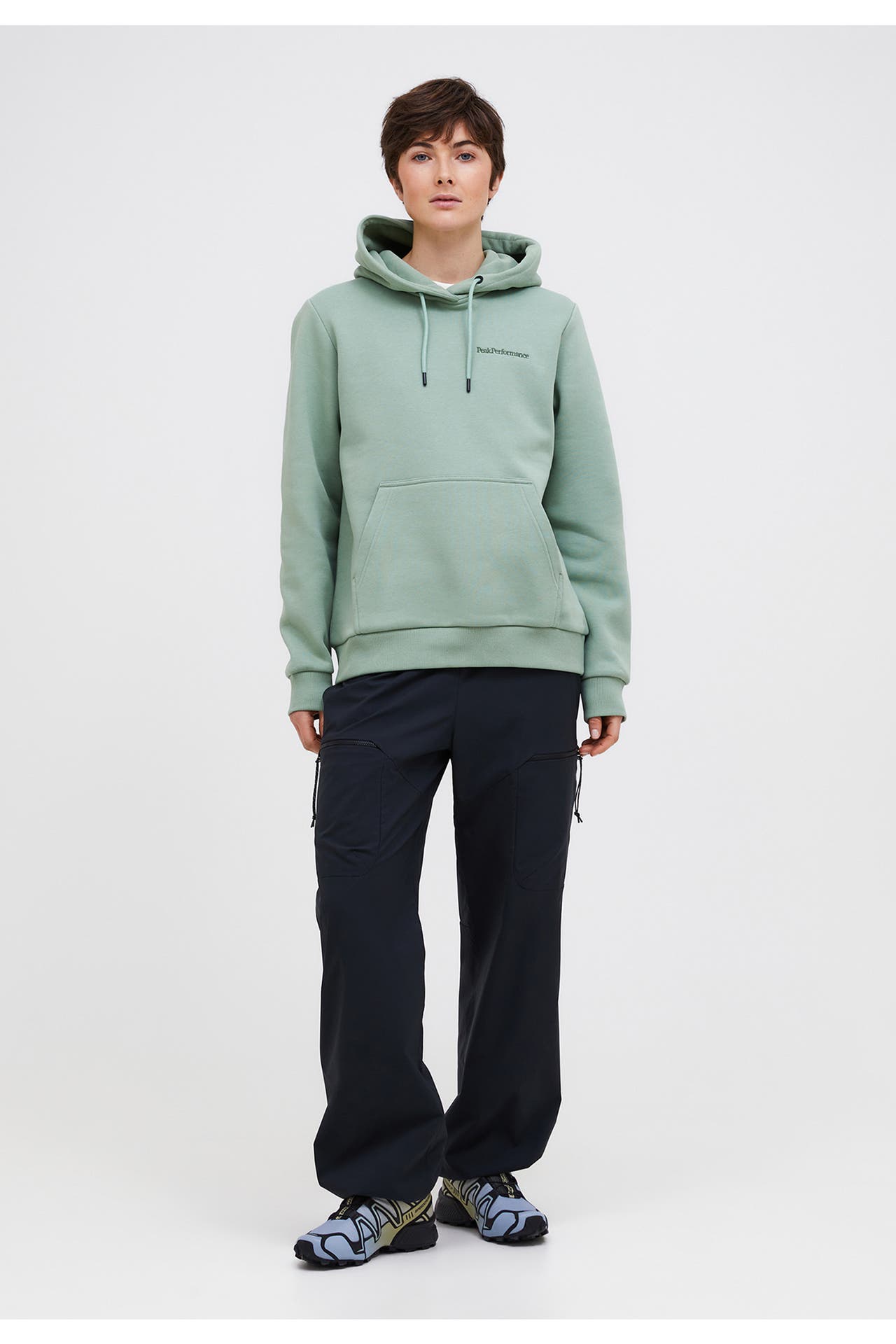 PEAK PERFORMANCE Sweatshirt W Original Small Logo Hood SALBEI, Bild 1