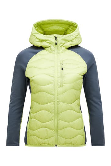 PEAK PERFORMANCE Funktionsjacke W Helium Hybrid Down Hood Jacket grün