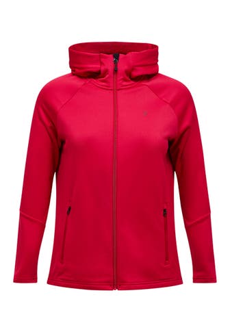 PEAK PERFORMANCE Sweatjacke W Rider Essentials Midlayer Zip Hood kirschrot