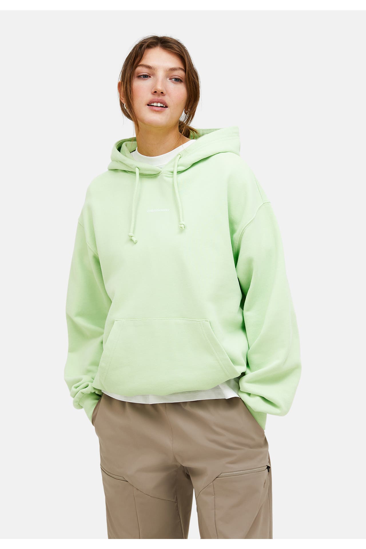 PEAK PERFORMANCE Sweatshirt W Original Terry Hood pastellgruen, Bild 1