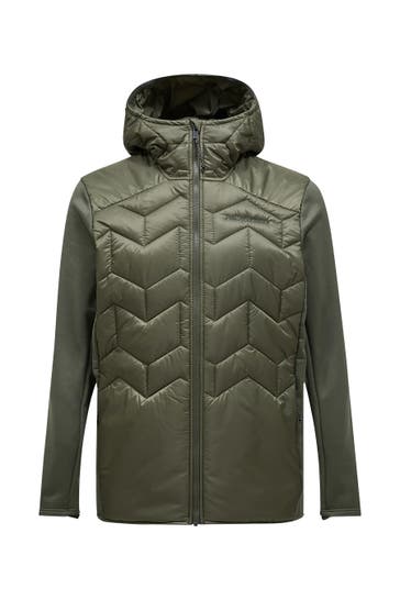 PEAK PERFORMANCE Jacke M Elevate Liner Hybrid Hood olive