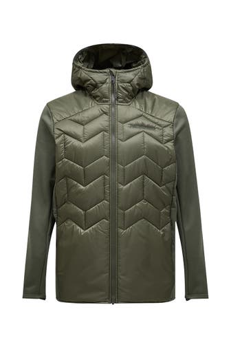 PEAK PERFORMANCE Jacke M Elevate Liner Hybrid Hood olive
