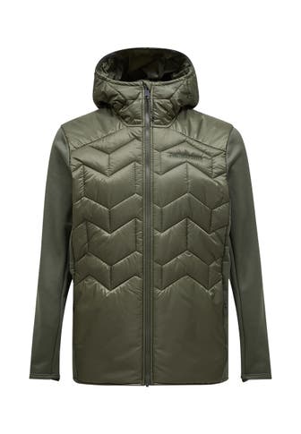 PEAK PERFORMANCE Jacke M Elevate Liner Hybrid Hood olive