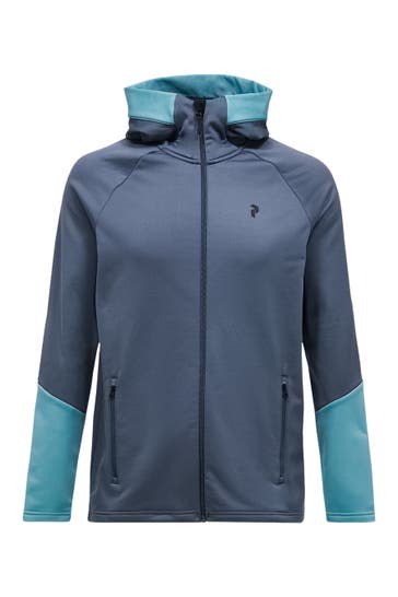 PEAK PERFORMANCE Fleecejacke M Rider Essentials Midlayer Zip Hood dunkelgrau