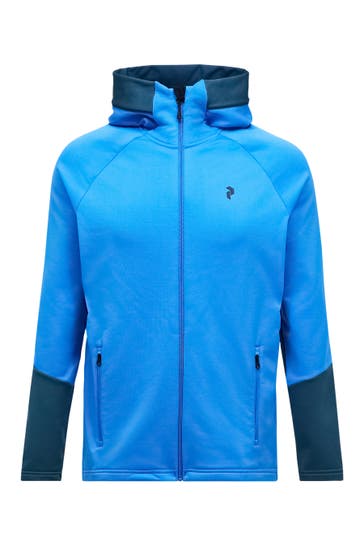 PEAK PERFORMANCE Fleecejacke M Rider Essentials Midlayer Zip Hood azurblau