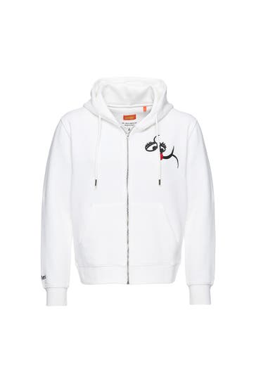 SMILER. Sweatjacke grin. weiss