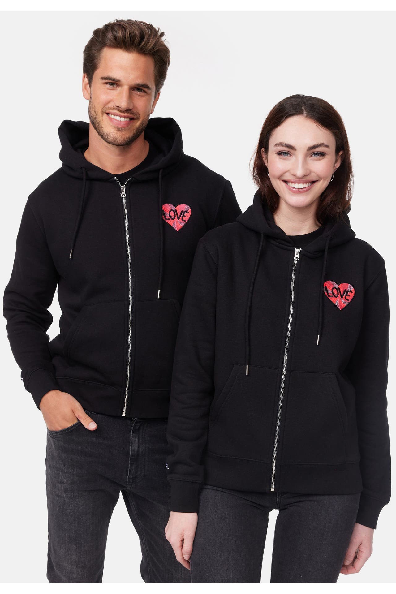 SMILER. Sweatjacke grin. schwarz, Bild 1
