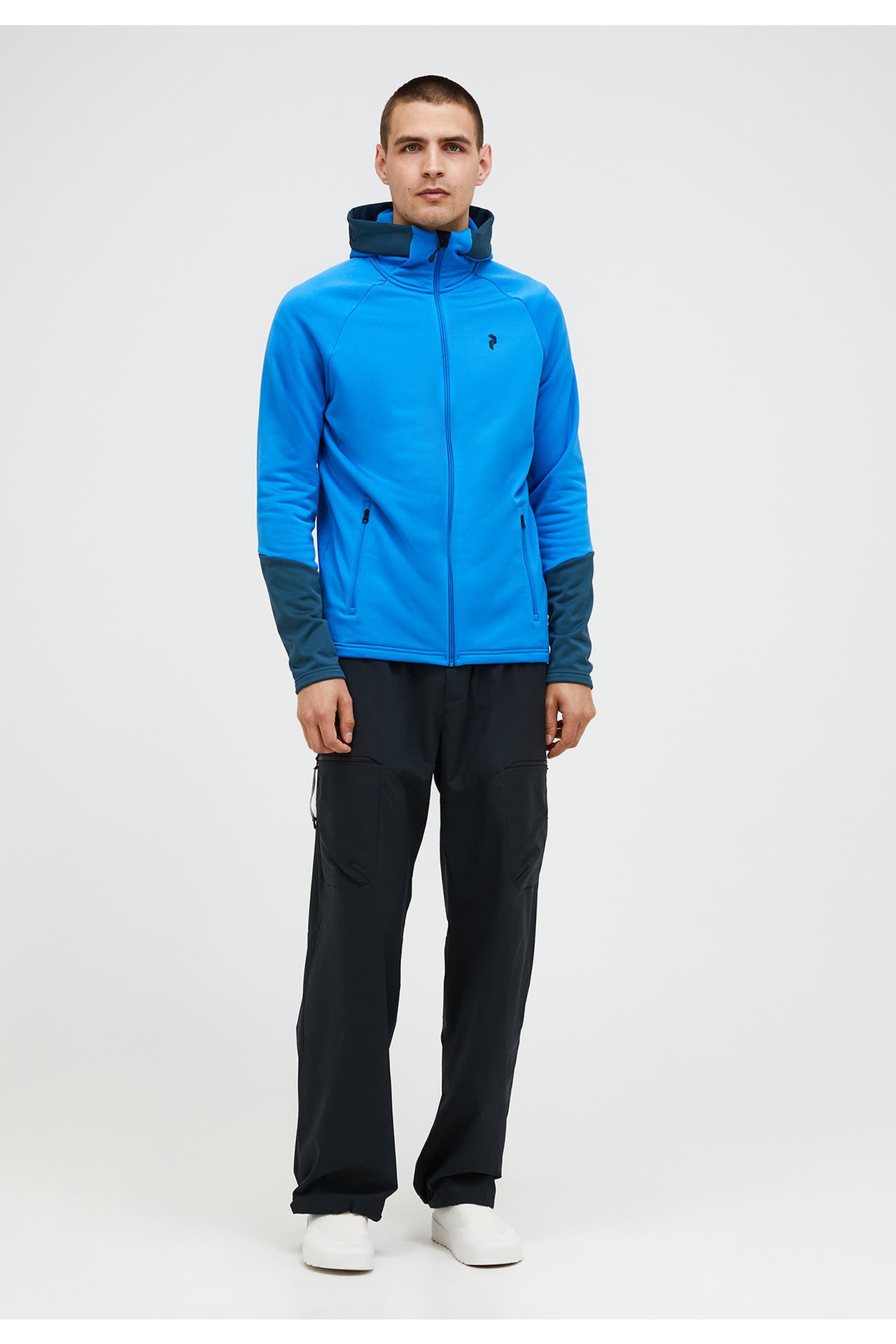 PEAK PERFORMANCE Fleecejacke M Rider Essentials Midlayer Zip Hood azurblau, Bild 1