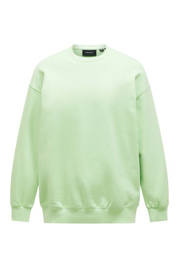 PEAK PERFORMANCE Pullover M Original Terry Crew pastellgruen
