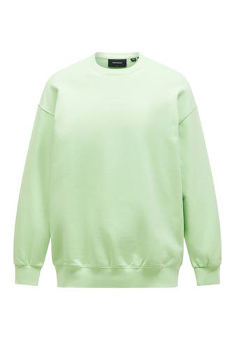 PEAK PERFORMANCE Pullover M Original Terry Crew pastellgruen