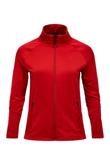 PEAK PERFORMANCE Sweatjacke W Rider Essentials Midlayer Zip Jacket HIMBEERE