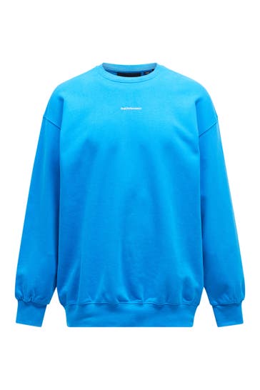 PEAK PERFORMANCE Pullover M Original Terry Crew azurblau