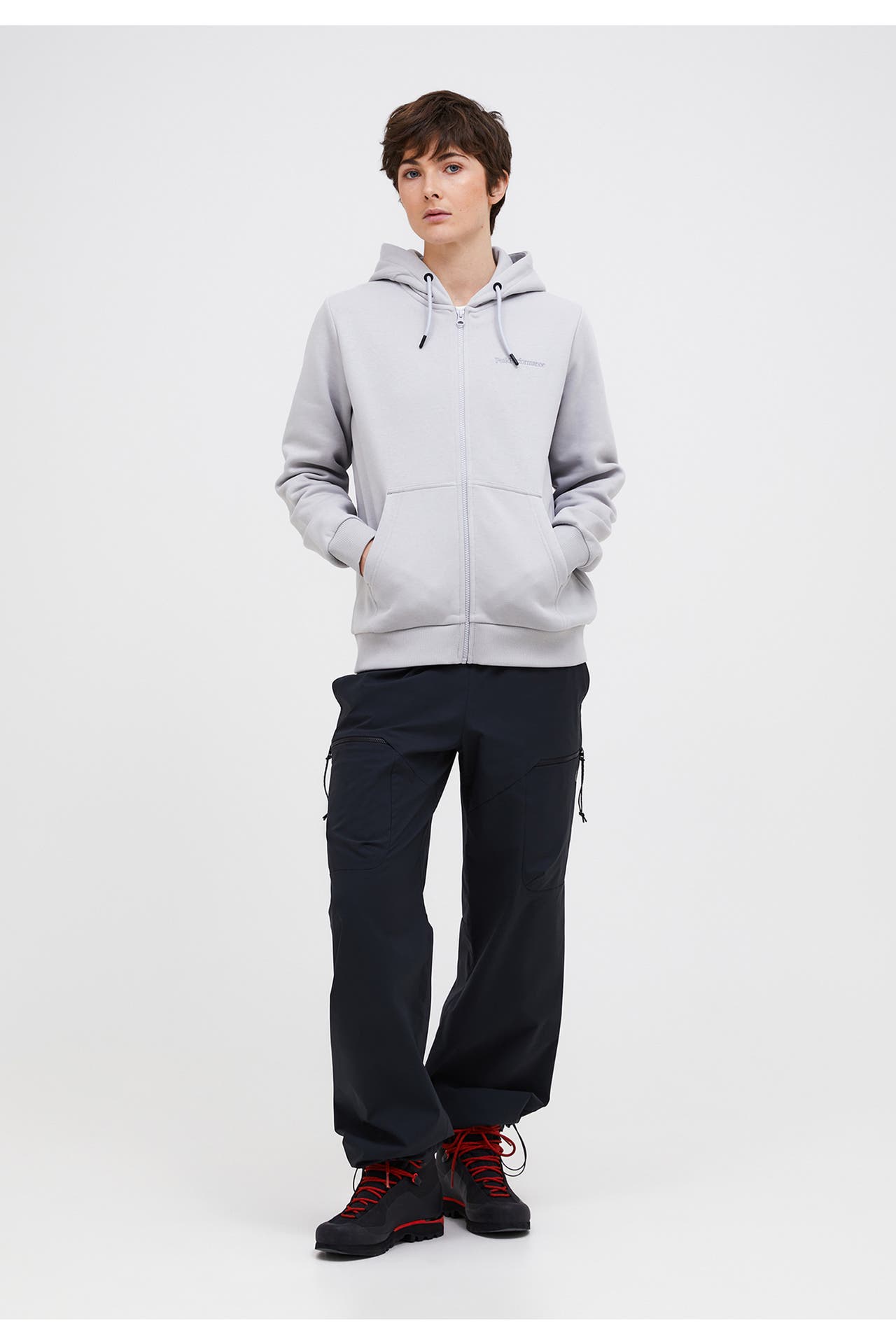 PEAK PERFORMANCE Sweatshirt W Original Small Logo Zip Hood HELLGR:LIGHT GREY, Bild 1