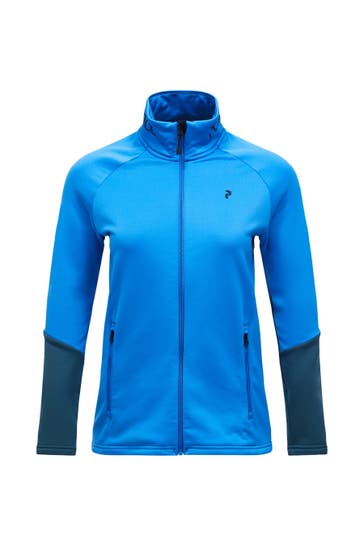 PEAK PERFORMANCE Sweatjacke W Rider Essentials Midlayer Zip Jacket azurblau
