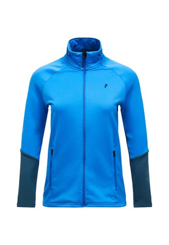 PEAK PERFORMANCE Sweatjacke W Rider Essentials Midlayer Zip Jacket azurblau