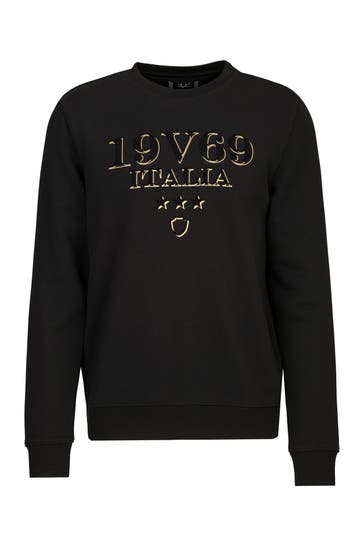 19V69-ITALIA Sweatshirt Nico Logo Carrier 3 Black