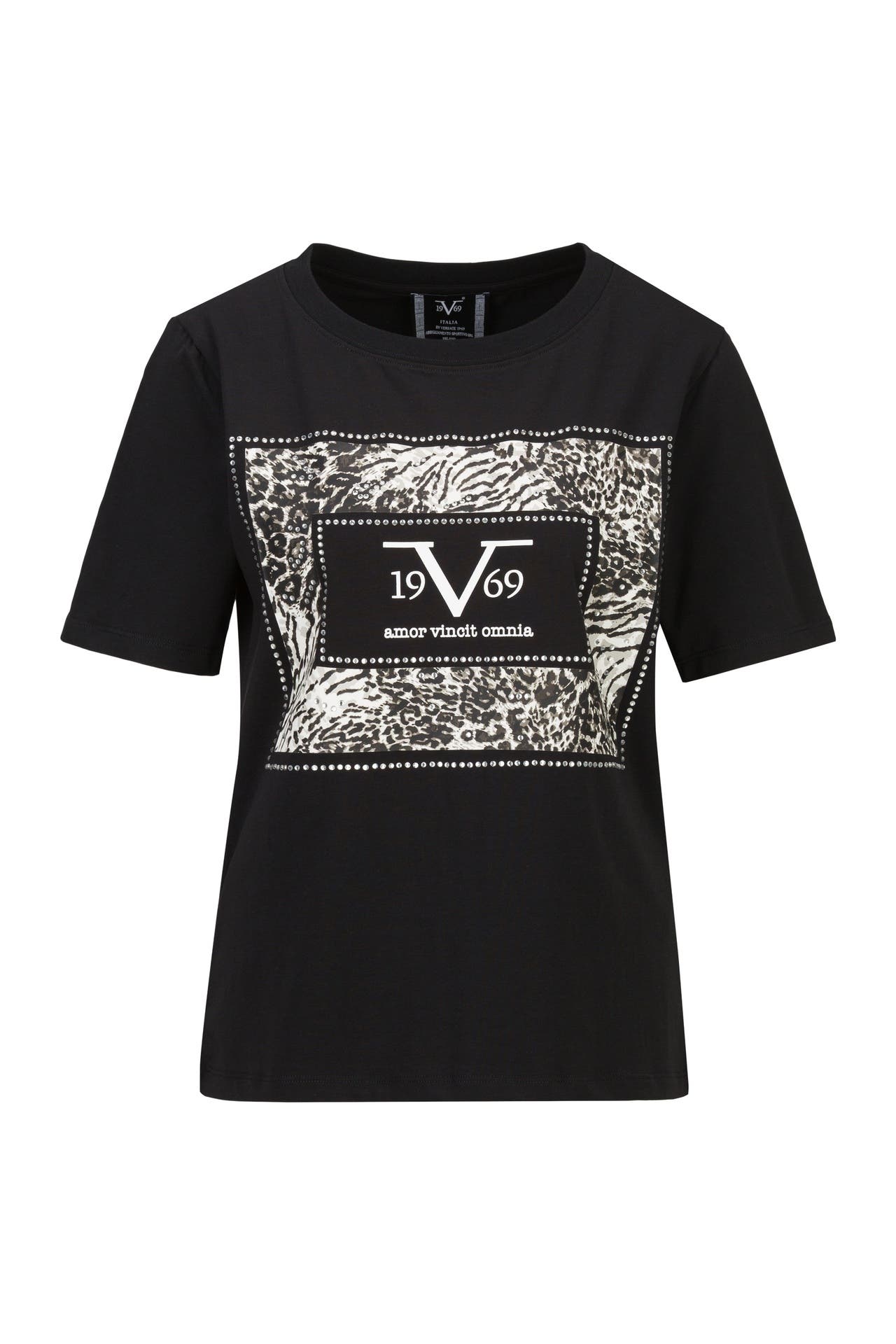 19V69-ITALIA T-Shirt BELLARA EMBELLISH Black, Bild 1