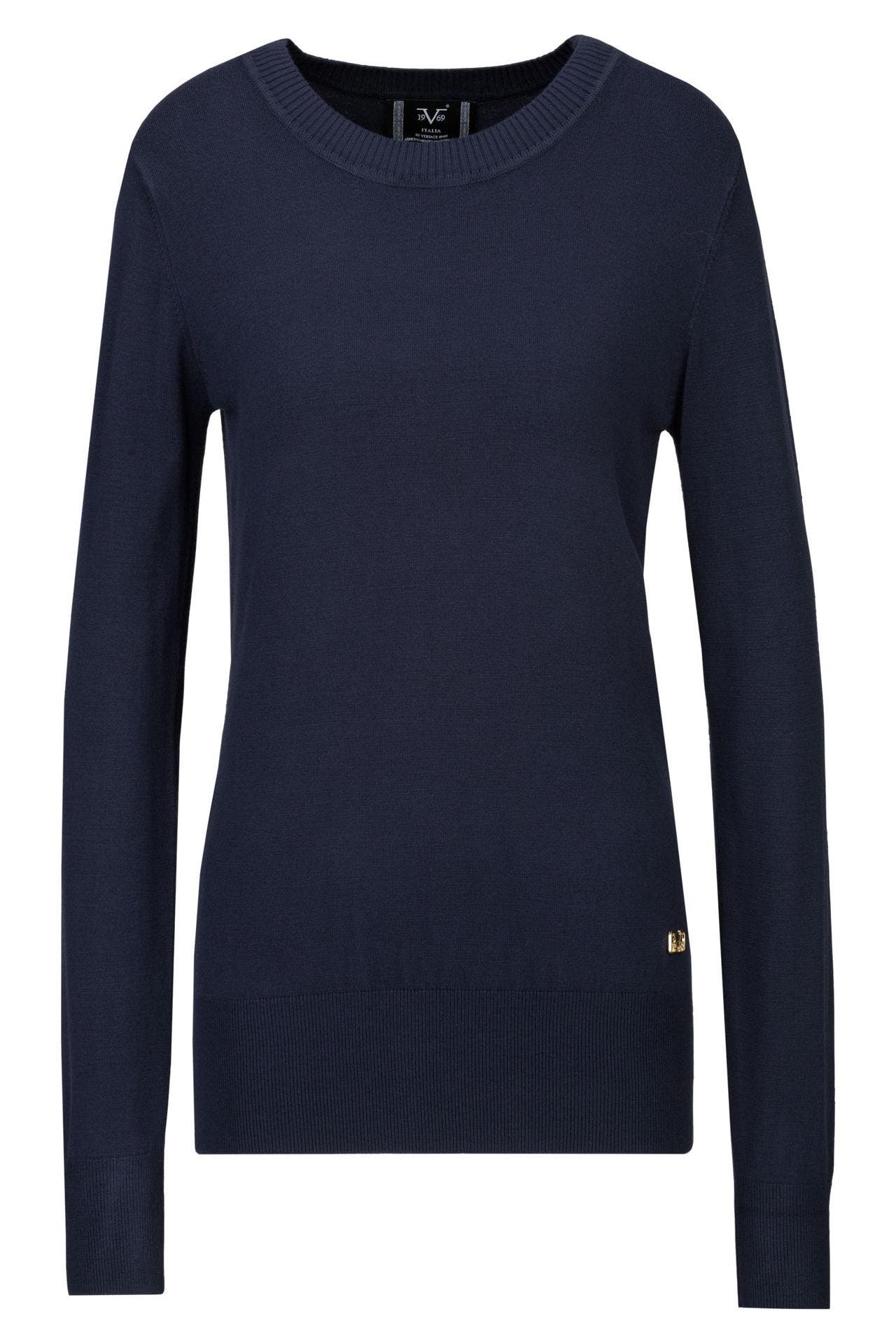 19V69-ITALIA Pullover Viola NAVY, Bild 1
