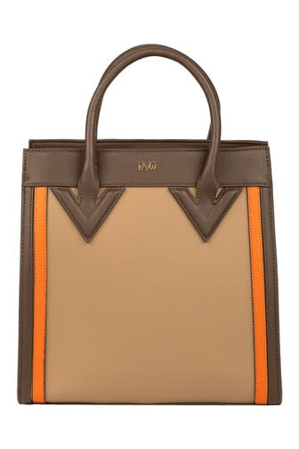 19V69-ITALIA Handtasche Lotte Large Taupe/Orange