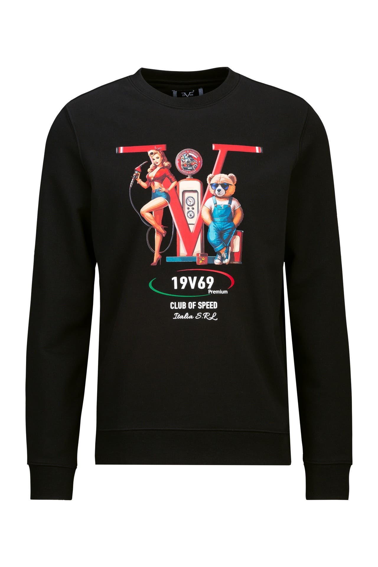 19V69-ITALIA Sweatshirt NICO RACING Black, Bild 1