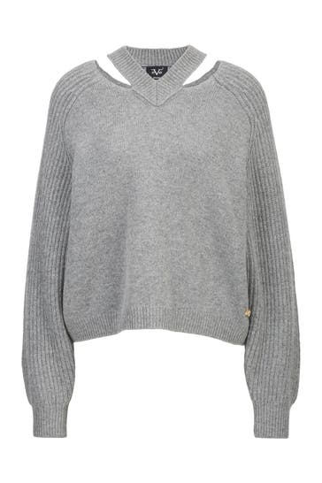 19V69-ITALIA Pullover FLORENTINA GRAU MELANGE